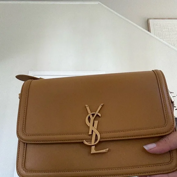 Saint Laurent Camel Leather YSL Monogram Flap Bag - Picture 2 of 7